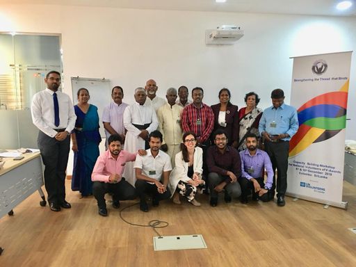 Group photo from a meeting where Sharmini of Home of Hope joined the UN